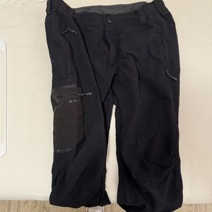 Quechua Black Cargo Snow Pants